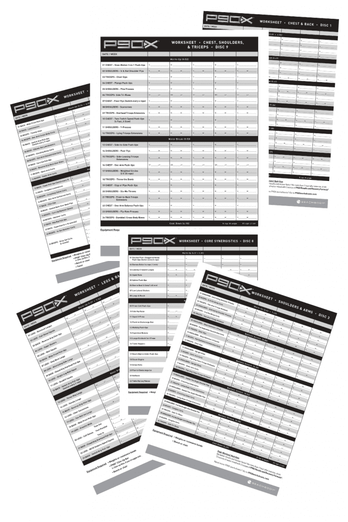 P90X Worksheets